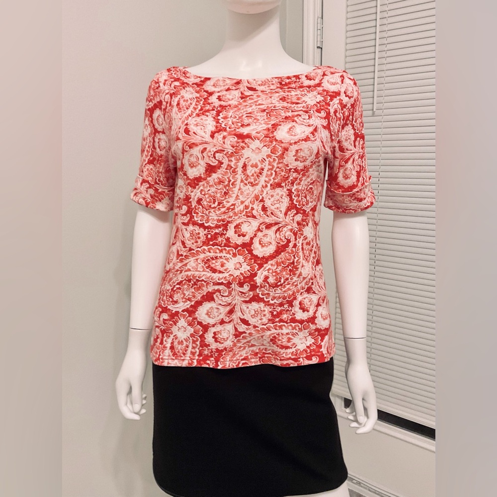 Lauren Ralph Lauren. Women’s T-shirt paisley print. Size - M.